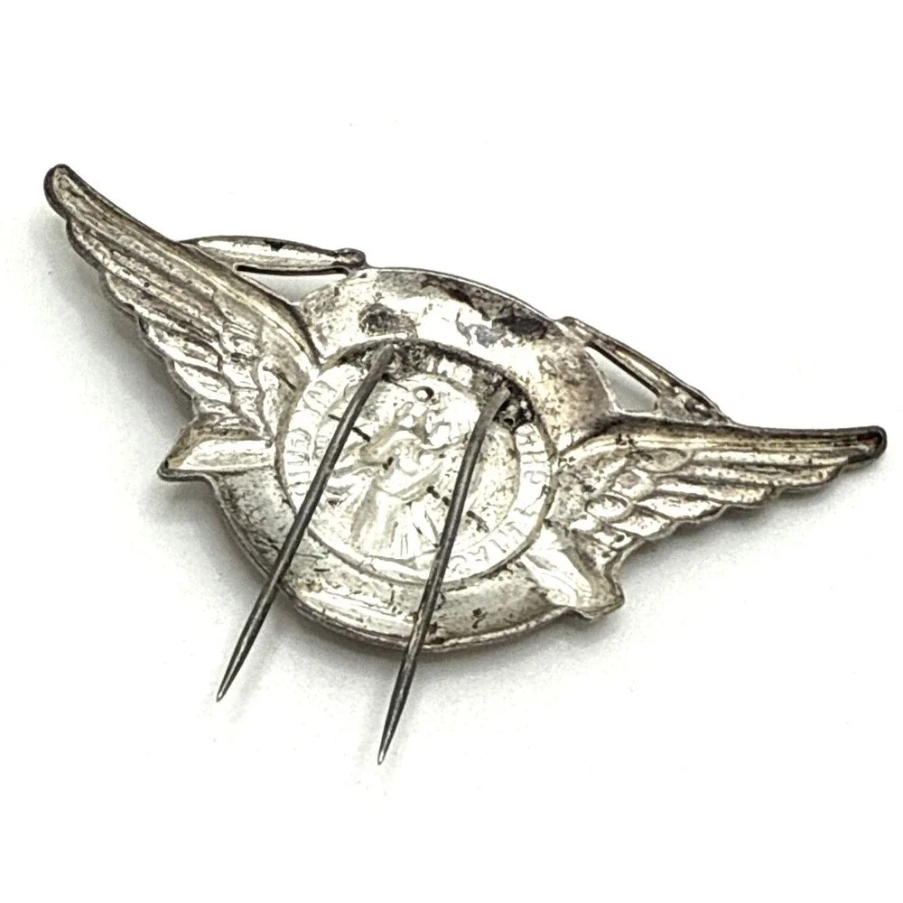Vintage St. Christopher Medal Car Visor Clip Winged Be My Guide 3
